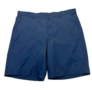 Fila Sport Golf Mens Navy Blue Performance Shorts Size 40 Flat Front Polyester